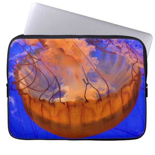 Orange Quallen Laptop-Hülle | Ocean Tech Case (Vorderseite)