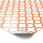 Orange Quatrefoil Muster Fotodruck (Ecke)