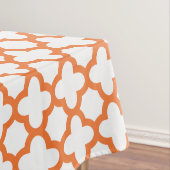 Orange Quatrefoil Muster Tischdecke (Beispiel)