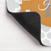 Orange Quatrefoil Personalisiert Mouse Pad Mousepad (Ecke)