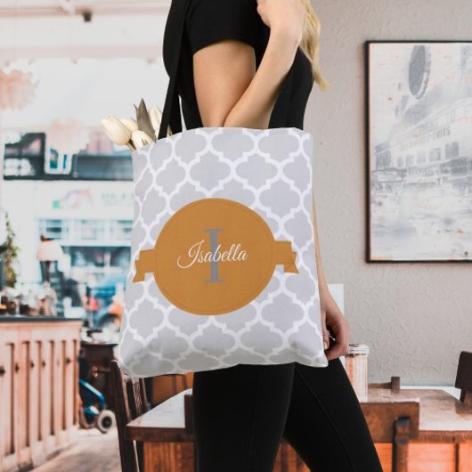 Orange Quatrefolie Personalisiert Totbeutel Tasche