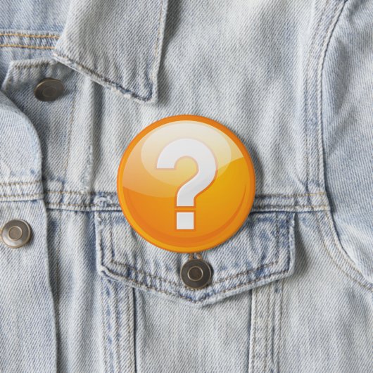 Orange Question Mark Bold Modern Symbol Button (Beispiel)