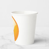 Orange Question Mark Bold Modern Symbol Pappbecher (Links)