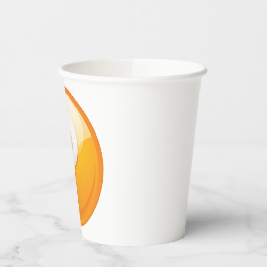 Orange Question Mark Bold Modern Symbol Pappbecher (Links)