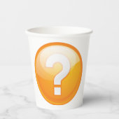 Orange Question Mark Bold Modern Symbol Pappbecher (Vorderseite)