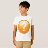 Orange Question Mark Bold Modern Symbol T-Shirt (Vorne ganz)