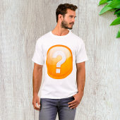 Orange Question Mark Mens T - Shirt