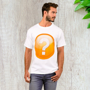 Orange Question Mark Mens T - Shirt
