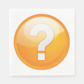 Orange Question Mark Paper Napkins Serviette (Vorderseite)