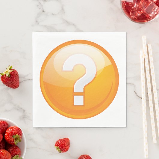 Orange Question Mark Paper Napkins Serviette