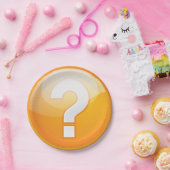 Orange Question Mark Paper-Teller Pappteller (Party)