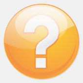 Orange Question Mark Stickers (Vorderseite)