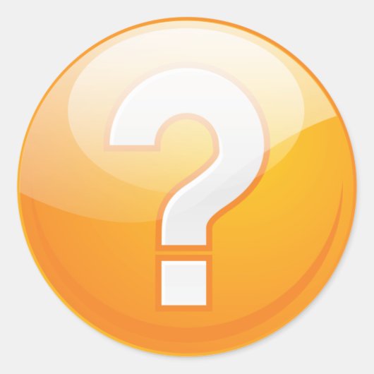 Orange Question Mark Stickers (Vorderseite)