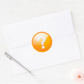 Orange Question Mark Stickers