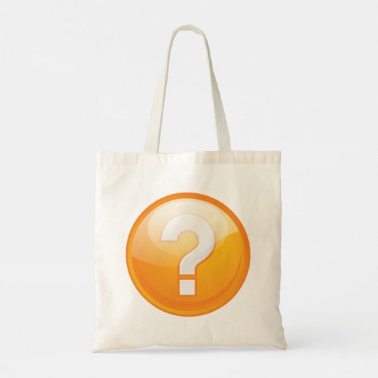 Orange Question Mark Tote Bag Tragetasche (Rückseite)