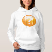Orange Question Mark Womens Hoodie (Vorderseite)