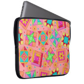 Orange Quilt Block Art Laptop Sleeve (Vorne Rechts)