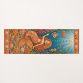 Orange Quilty Meerjungfrau Yogamatte (Rückseite (Horizontal))