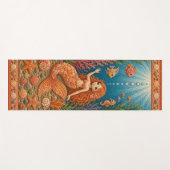 Orange Quilty Meerjungfrau Yogamatte (Vorderseite (Horizontal))