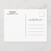 Orange Quince Brown Hintergrund Save the Date Postkarte (Rückseite)