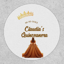 Orange quinceanera princess crown birthday name da