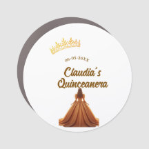 Orange quinceanera princess crown birthday name da