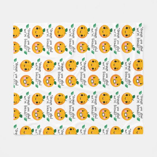 ORANGE QUOTE FLEECEDECKE (Vorderseite (Horizontal))