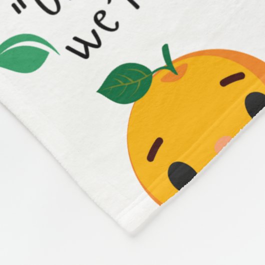 ORANGE QUOTE FLEECEDECKE (Ecke)