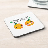 ORANGE QUOTE GETRÄNKEUNTERSETZER (Linke Seite)