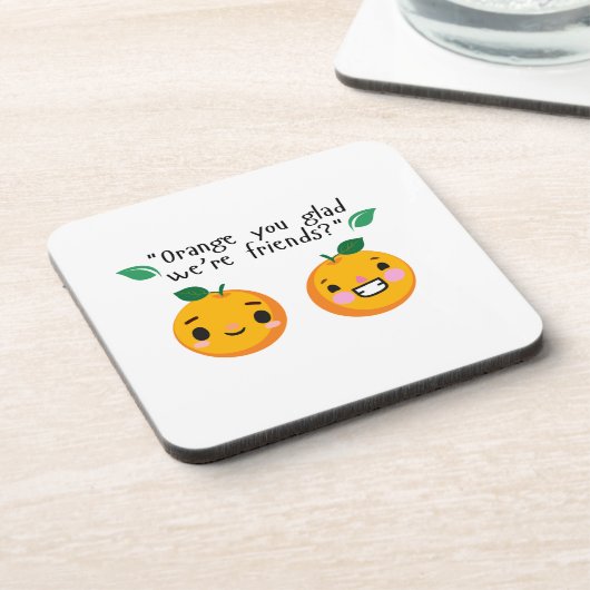 ORANGE QUOTE GETRÄNKEUNTERSETZER (Linke Seite)