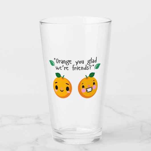 ORANGE QUOTE GLAS (Vorderseite)