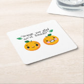 ORANGE QUOTE RECHTECKIGER PAPPUNTERSETZER (angewinkelt)
