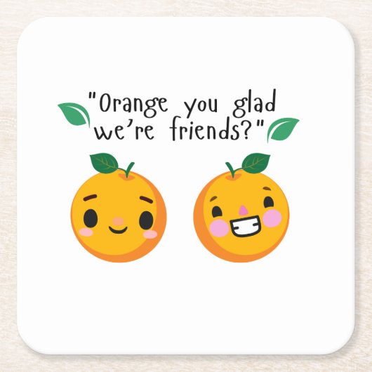 ORANGE QUOTE RECHTECKIGER PAPPUNTERSETZER (Vorderseite)
