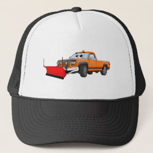 Orange R Snowplow Pick Up Cartoons Truckerkappe