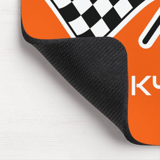 Orange-Racing-Individuelle Name mit kontrollierter Mousepad (Ecke)