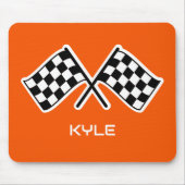 Orange-Racing-Individuelle Name mit kontrollierter Mousepad (Vorne)