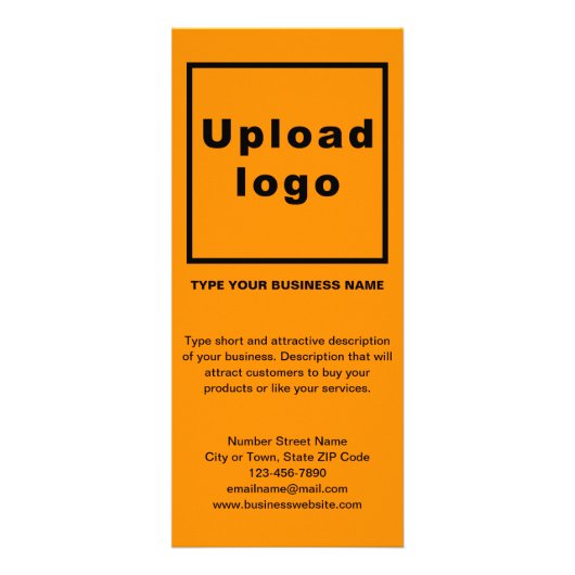 Orange Rack Card Werbekarte (Vorne)