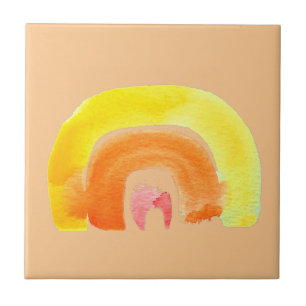 Orange Rainbow Liebe Fliese