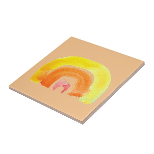 Orange Rainbow Liebe Fliese (Seite)