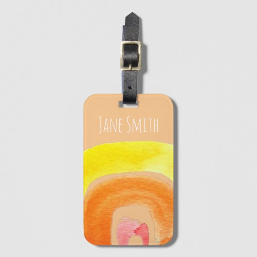 Orange Rainbow Liebe Gepäckanhänger (Vorderseite Vertikal)