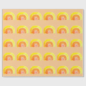 Orange Rainbow Liebe Geschenkpapier (Flach)