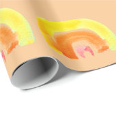 Orange Rainbow Liebe Geschenkpapier (Rolleneckpunkt)