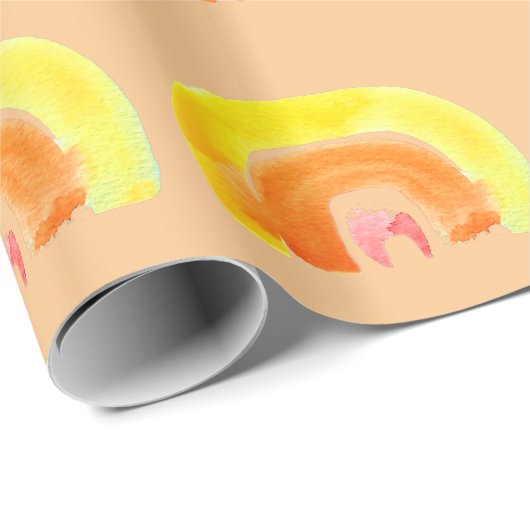 Orange Rainbow Liebe Geschenkpapier (Rolleneckpunkt)