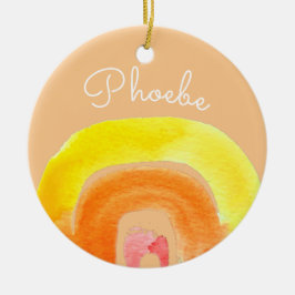 Orange Rainbow Liebe Keramik Ornament