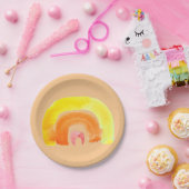 Orange Rainbow Liebe Pappteller (Party)