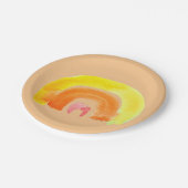 Orange Rainbow Liebe Pappteller (Schrägansicht)