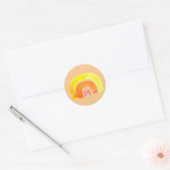 Orange Rainbow Liebe Runder Aufkleber (Umschlag)