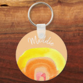 Orange Rainbow Liebe Schlüsselanhänger (Vorderseite)
