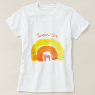 Orange Rainbow Liebe T-Shirt