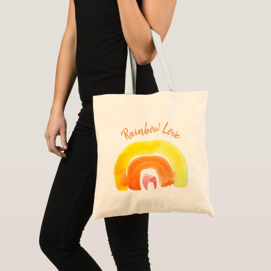 Orange Rainbow Liebe Tragetasche (Vorderseite (Produkt))